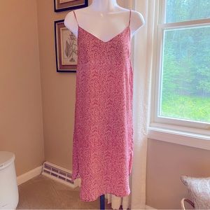 Joe Fresh burgundy and white paisley slip dress.  Size small